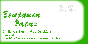 benjamin matus business card